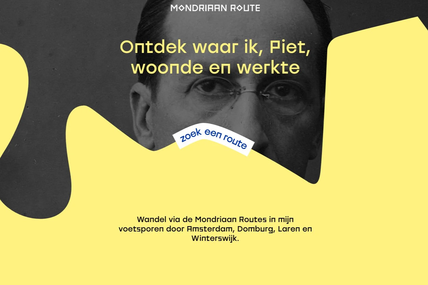 Startpagina website Mondriaan Route 