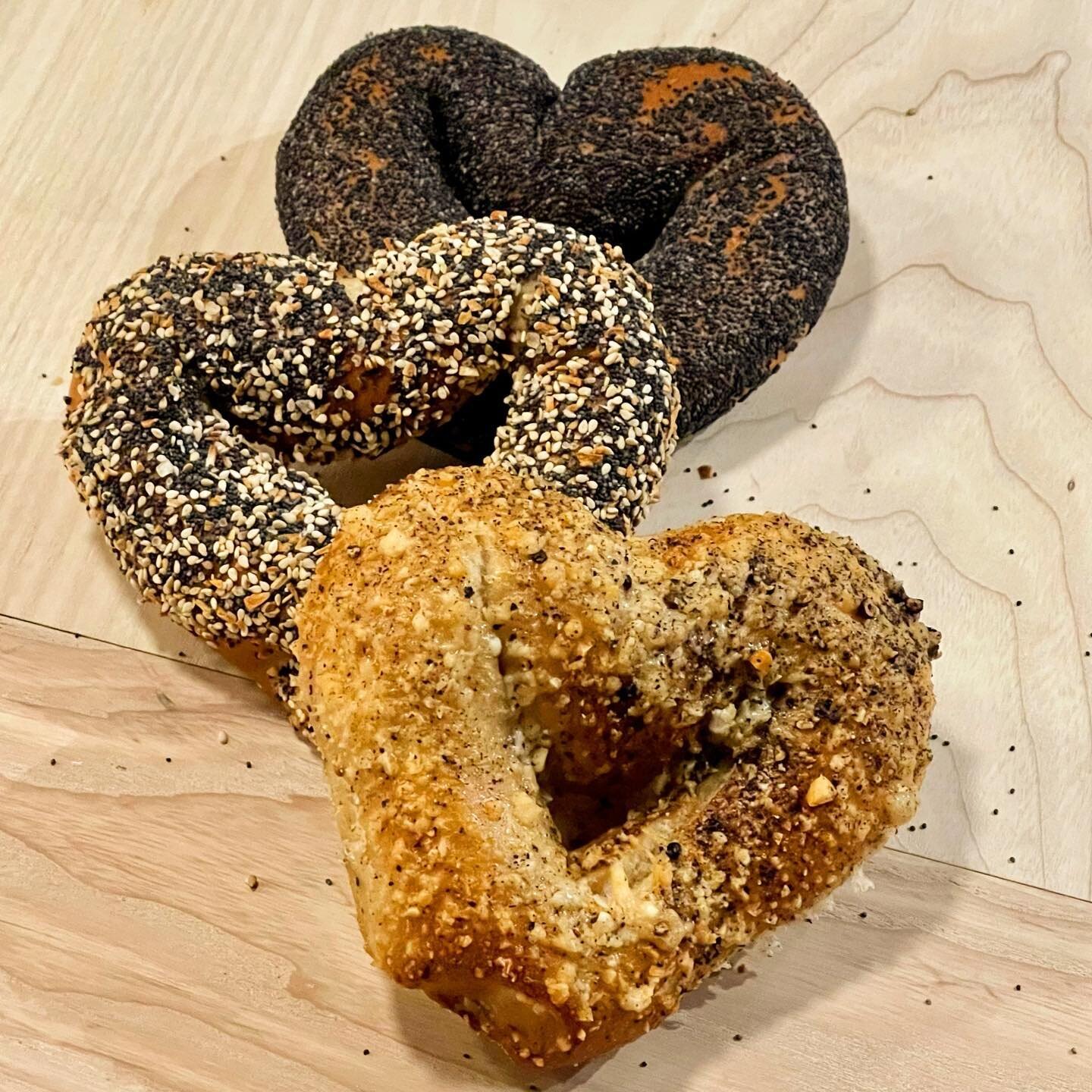 Happy Valentine&rsquo;s Day you bagel lovers! We&rsquo;ll have a limited supply of these little sweeties today.