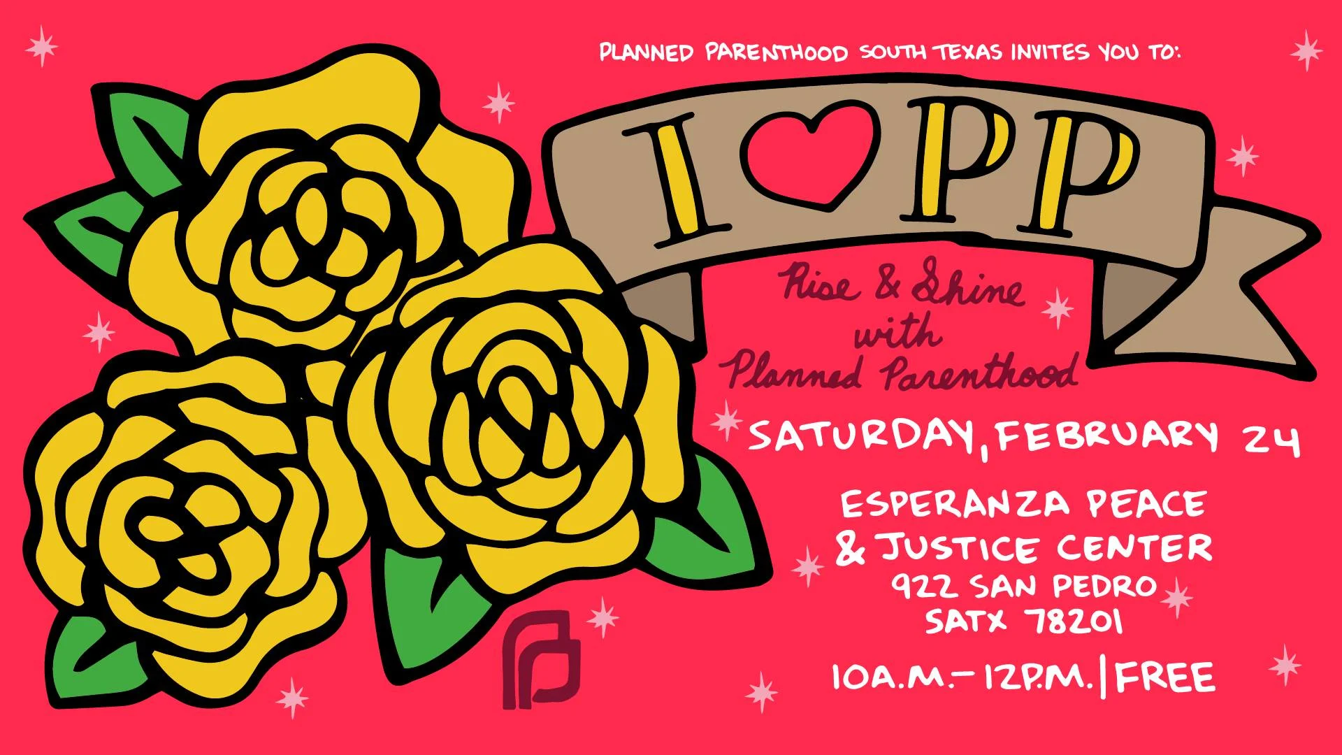 Last year, you pushed back against anti-choice protestors at the "I Stand with PP" rally in February. This year we're inviting you to once again show your love for Planned Parenthood at a rise & shine event on Saturday, Feb 24 at the Esperanza Peace & Justice Center. It’ll be a morning of poster-making, t-shirt screening, and fun activities the entire family can enjoy (yay!) We’ll be making posters/signs for the International Women’s Day March (happening the following Saturday on March 3); writing thank you letters to PP staff; writing postcards to our elected officials supporting PP; and Mujeres Marcharan will be onsite screening t-shirts (must bring your own shirt). And of course, learn about our wonderful volunteer opportunities and how you can get involved with Planned Parenthood. We’ll also be giving away some swanky PP swag! Event is FREE! Join us!