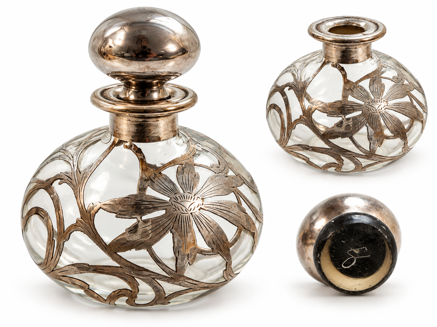 Ornate Silver Overlay Perfume Bottle Collage.png