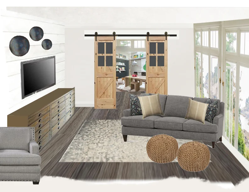 A peek into the art room from the living room