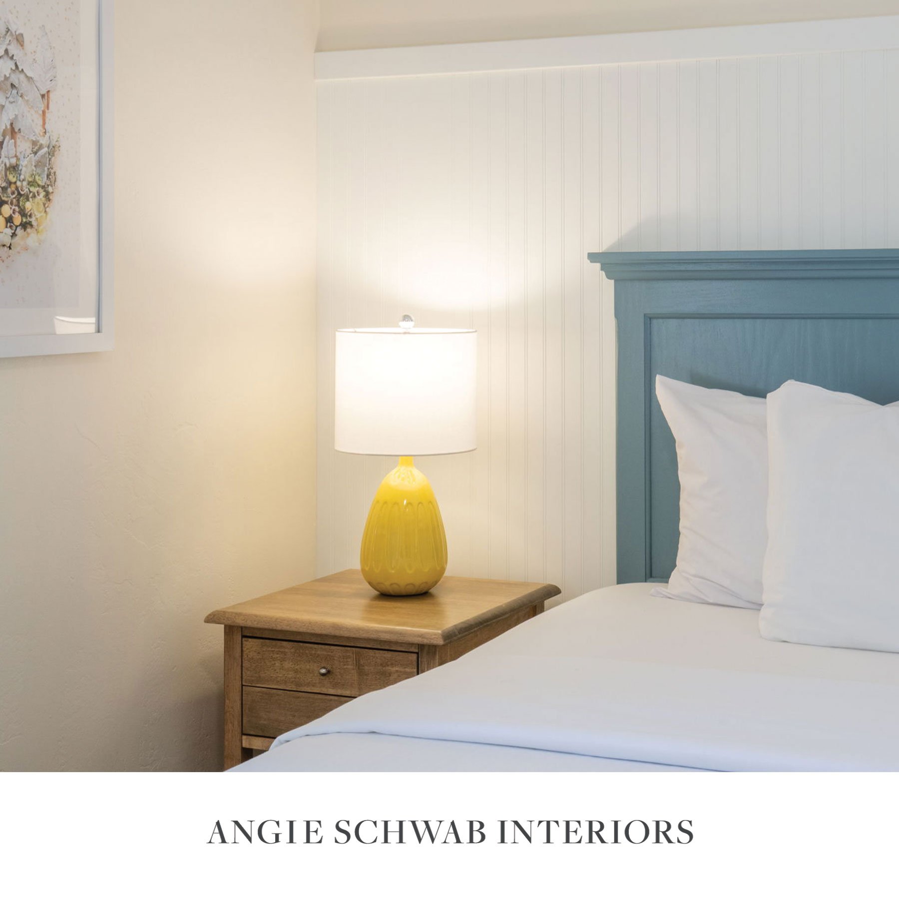 Soft light, crisp linens, and just the right pop of yellow.
Designing this space at A8 Evergreen Hill was all about creating a calm, welcoming retreat&mdash;where your only to-do is relax. 🌙💛

🌲How to Book Your Stay
To rent A8 Evergreen Hill, call