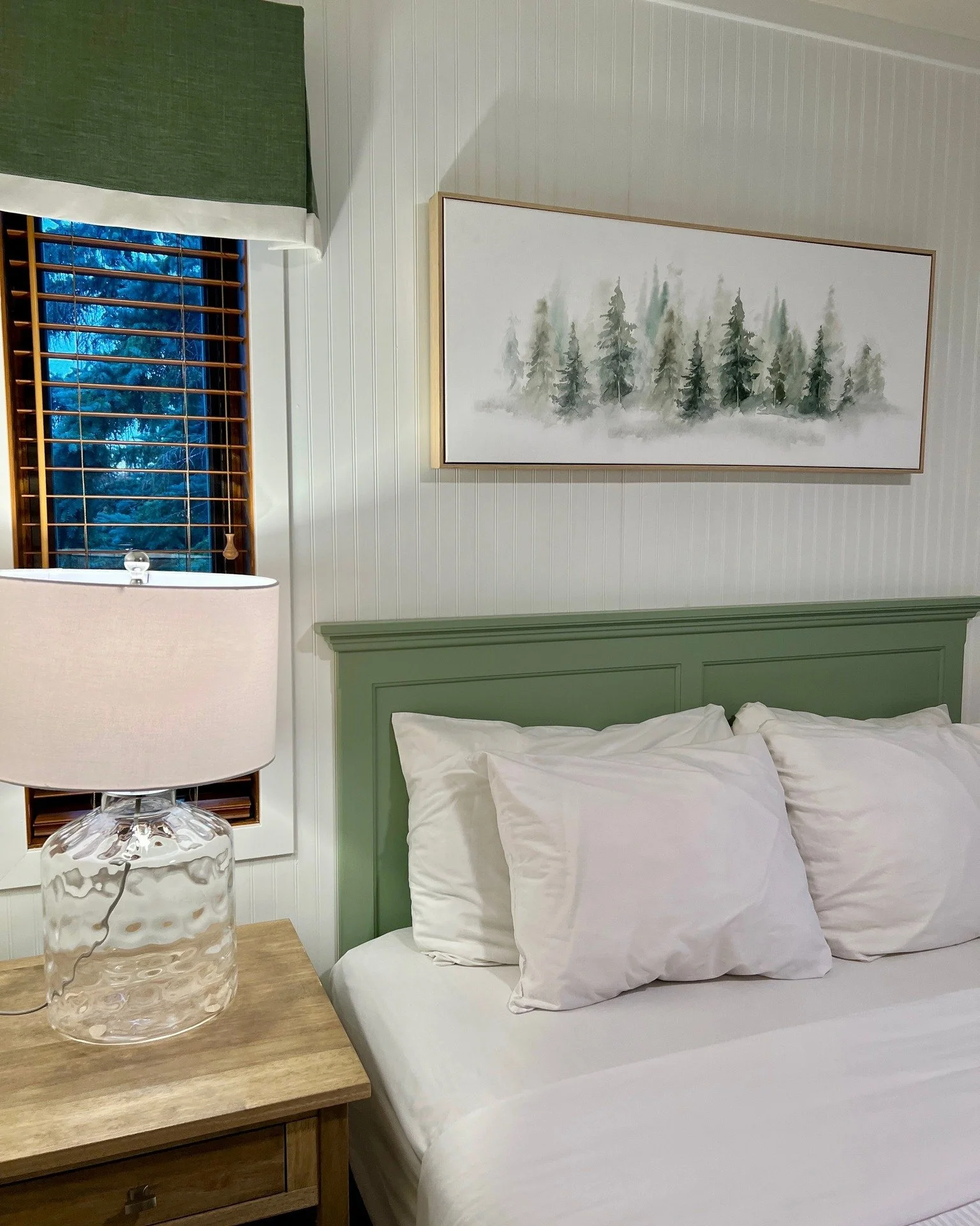 🌲 Calm Among the Pines
Morning light through the evergreens, a soft palette of whites and greens, and that quiet Door County calm that&rsquo;s impossible to replicate anywhere else.

Designed for rest, inspired by nature &mdash; this space at A8 Eve