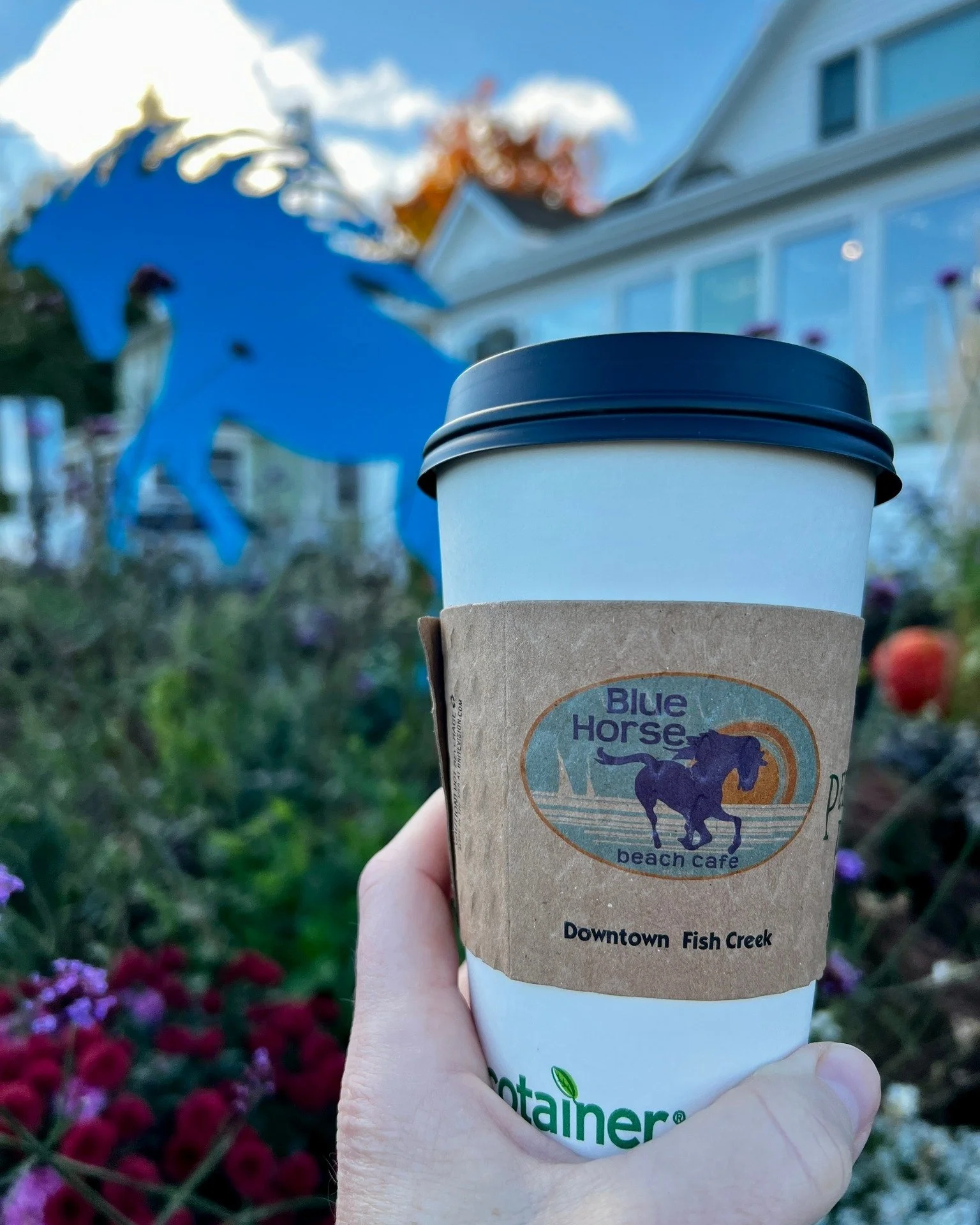 ☕️ Morning Moments in Fish Creek
A Blue Horse latte in hand, crisp fall air, and that unmistakable quiet-season calm.
Just a short walk from A8 Evergreen Hill, Blue Horse Beach Caf&eacute; stays open when things slow down &mdash; the perfect spot to 