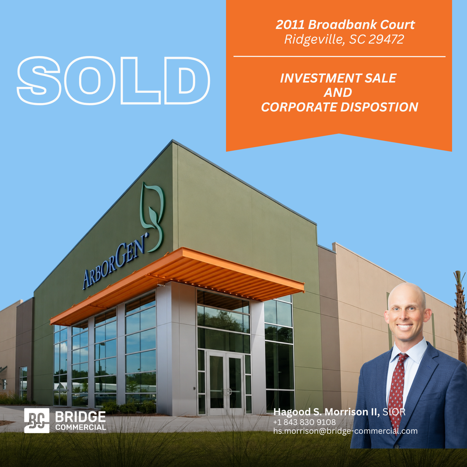 Bridge Commercial Represents ArborGen in Leasing and Sales of Former Headquarters Facility