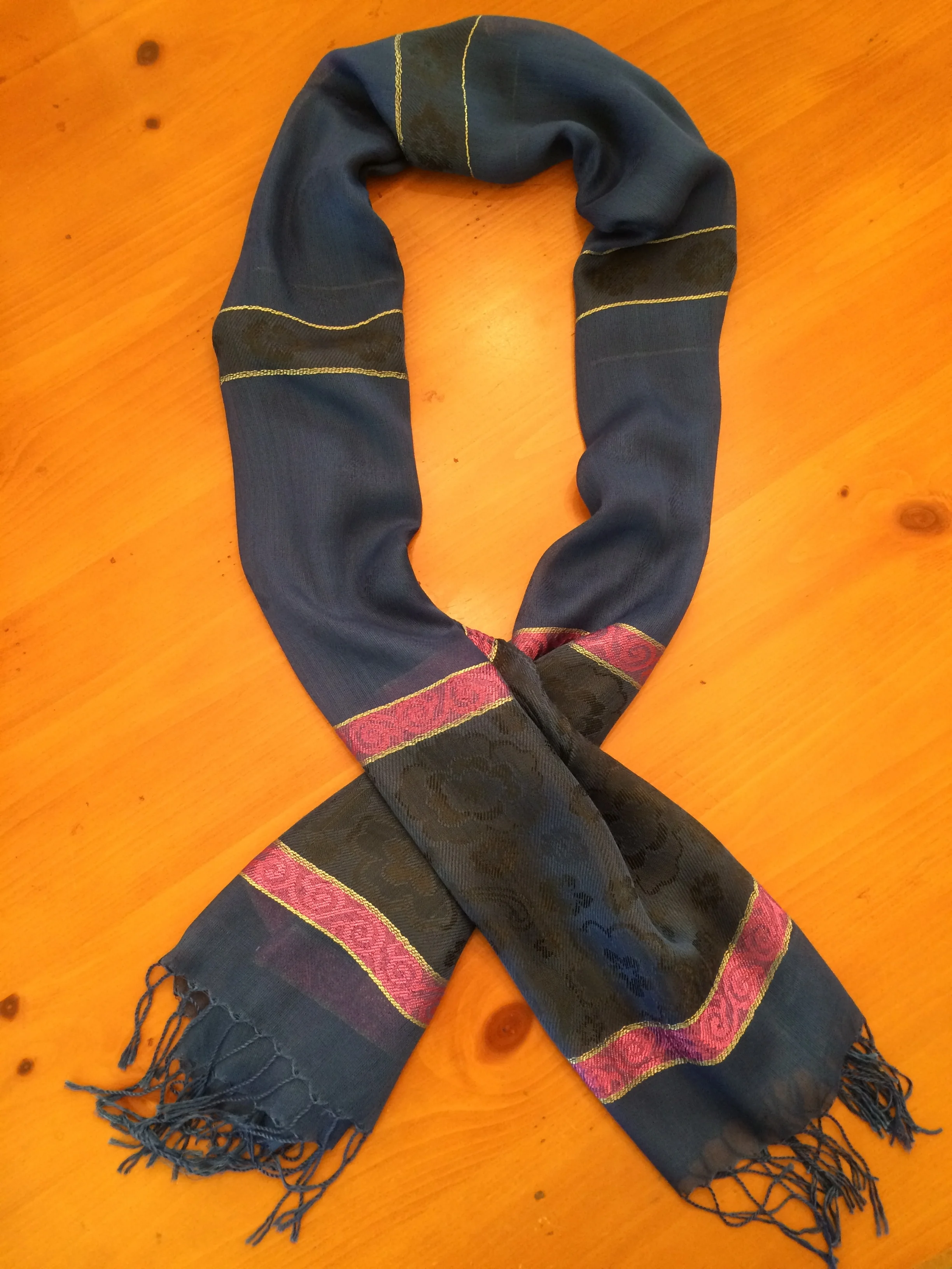 ViMa Dark Blue - Pink Scarf (Final Sale)