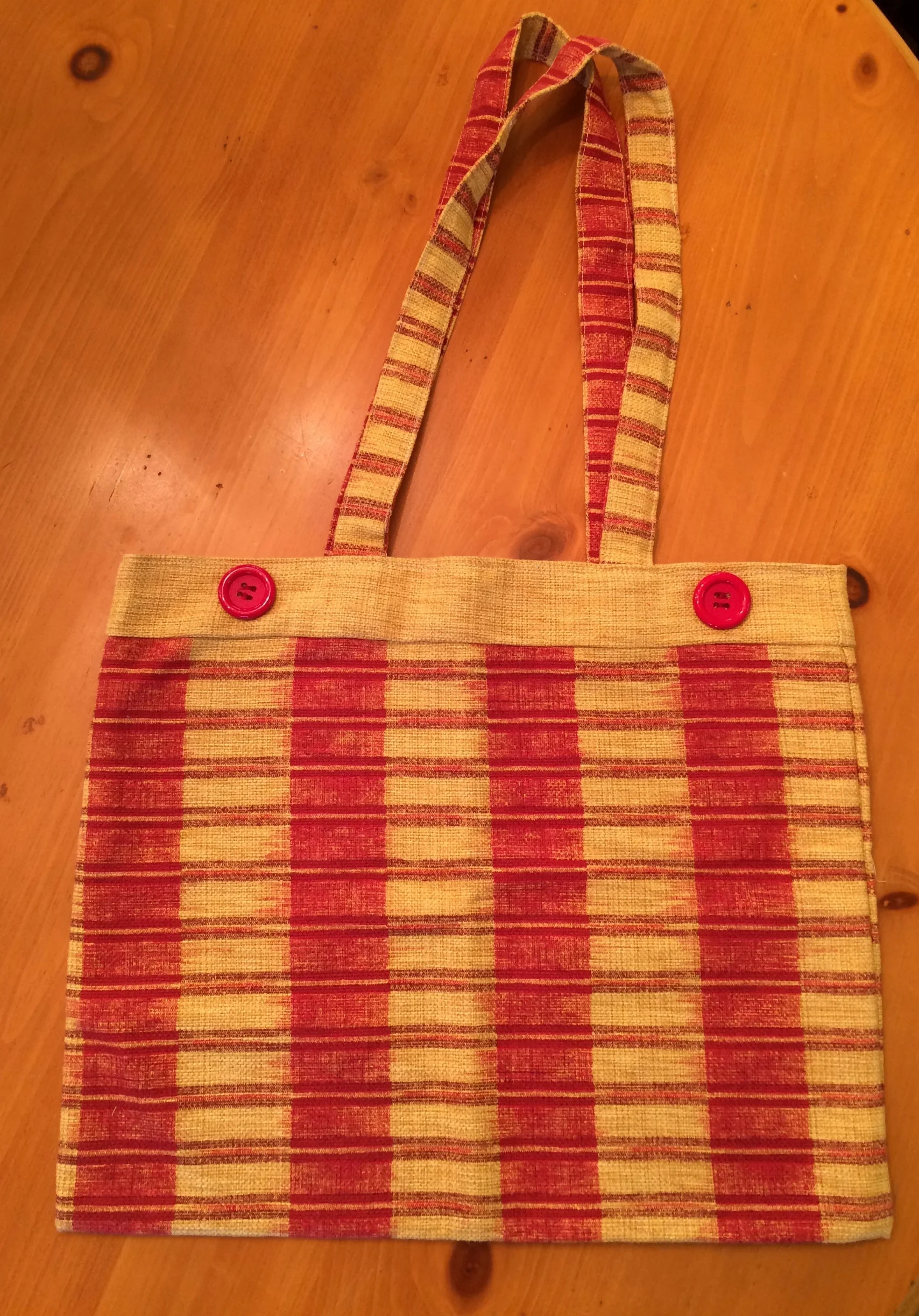 Red and Yellow Striped Tote (Final Sale)