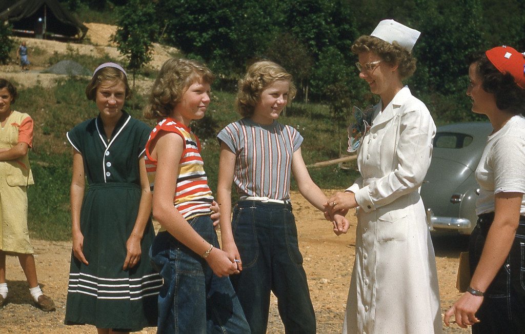 august 1951 - Nurse at work at Bible Camp