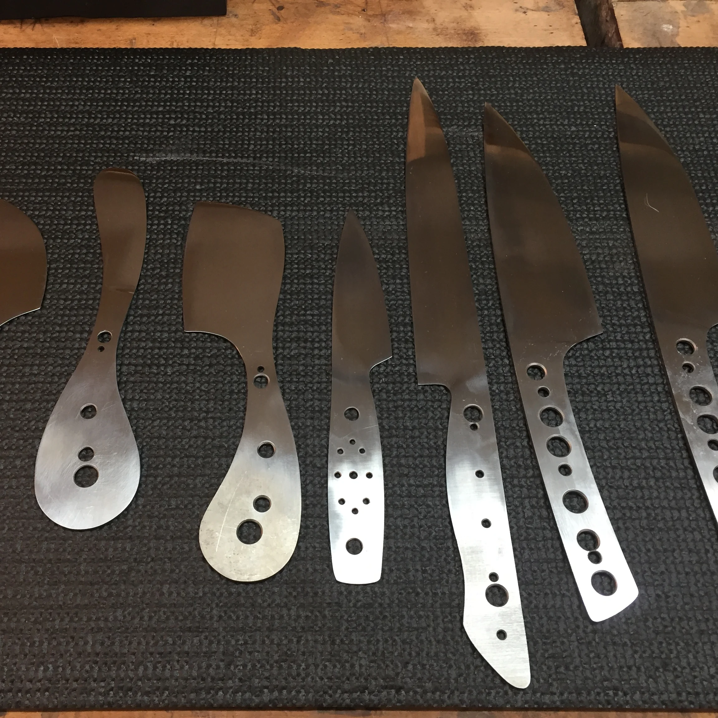 The blades ready for handles.