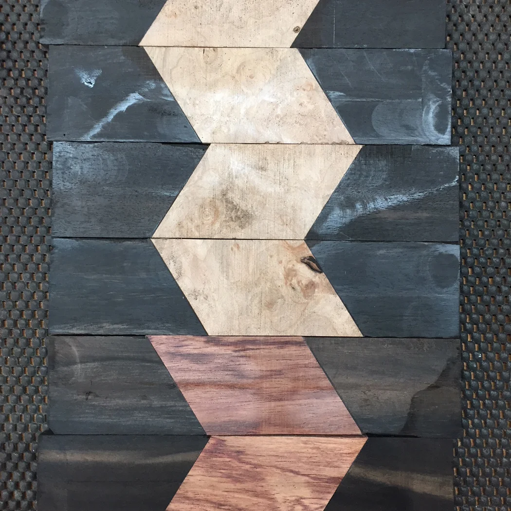 The prepared scales ready to be glued.