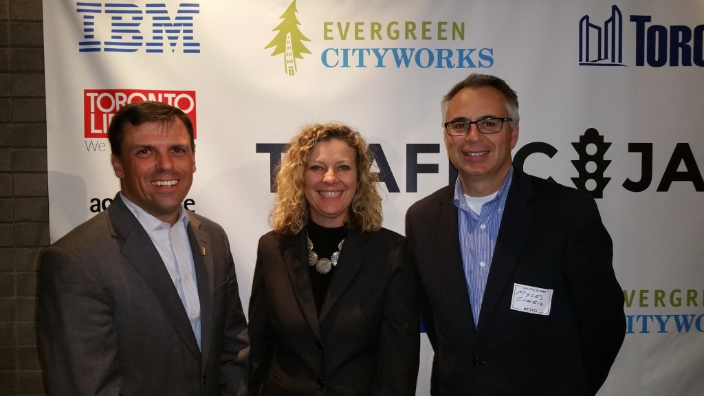 With Stephen Buckley, General Manager of Transportation Services, and Myles Currie, Director of the Traffic Management Centre