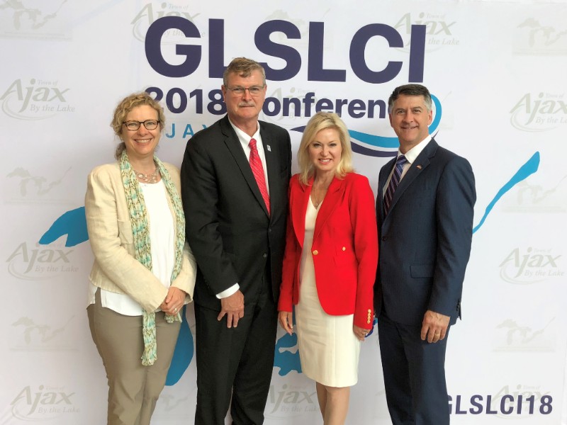As the Mayor's designate to the Great Lakes and St. Lawrence Cities Initiative (GLSLCI), I met with municipal leaders from across North America at the Annual Conference in June, including (from left to right) Mayor Paul Dyster of Niagara Falls, NY, Mayor Bonnie Crombie of Mississauga, and GLSLCI President John Dickert, former Mayor of Racine, WI.