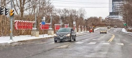 Barriers on the Bayview Extension 