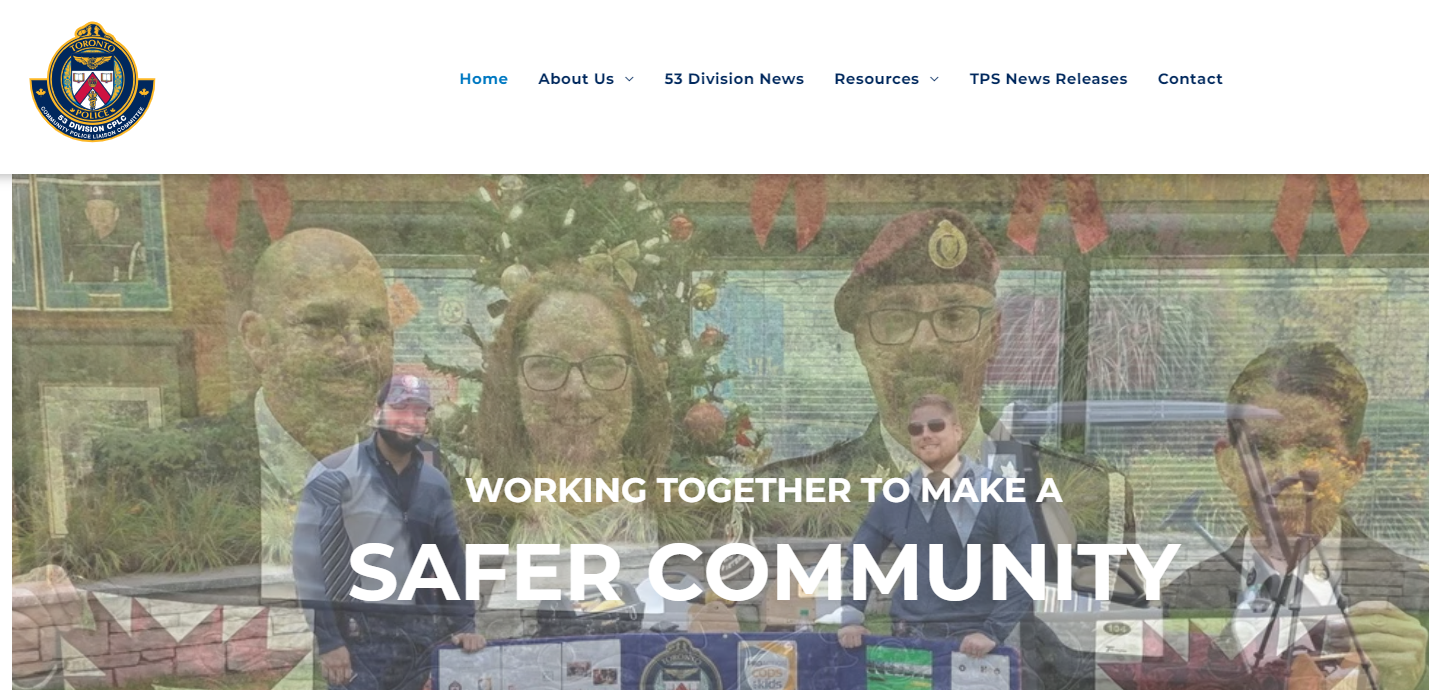  Toronto Police Services - 53 Division's New Website 