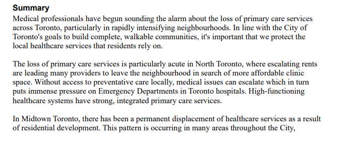 Supporting Local Primary Care in Ward 15
