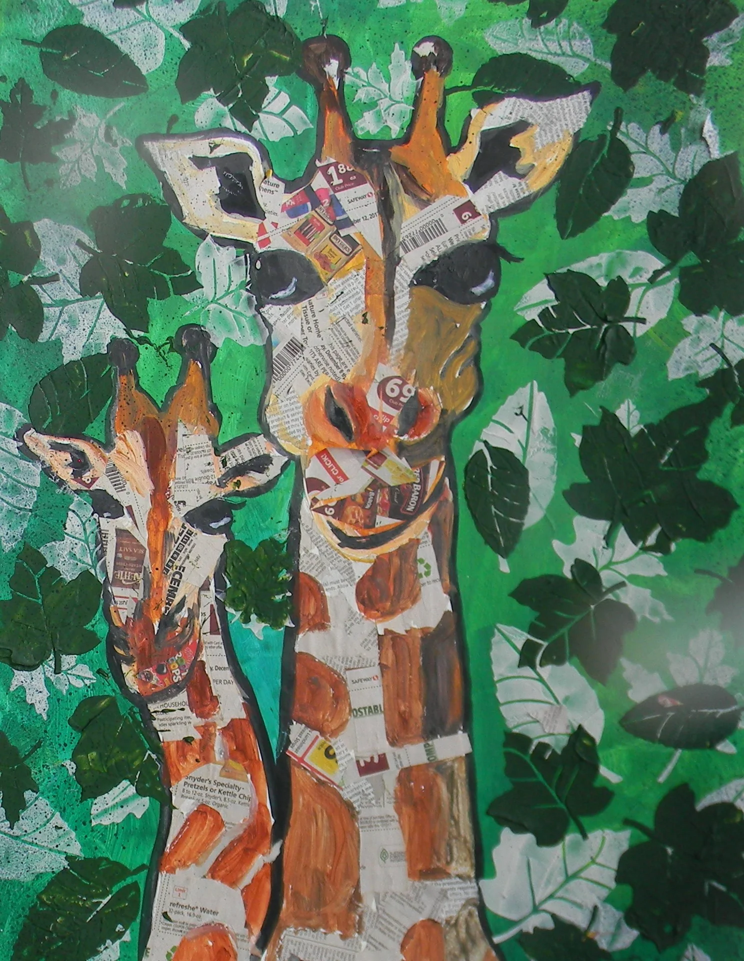Newspaper Giraffes
