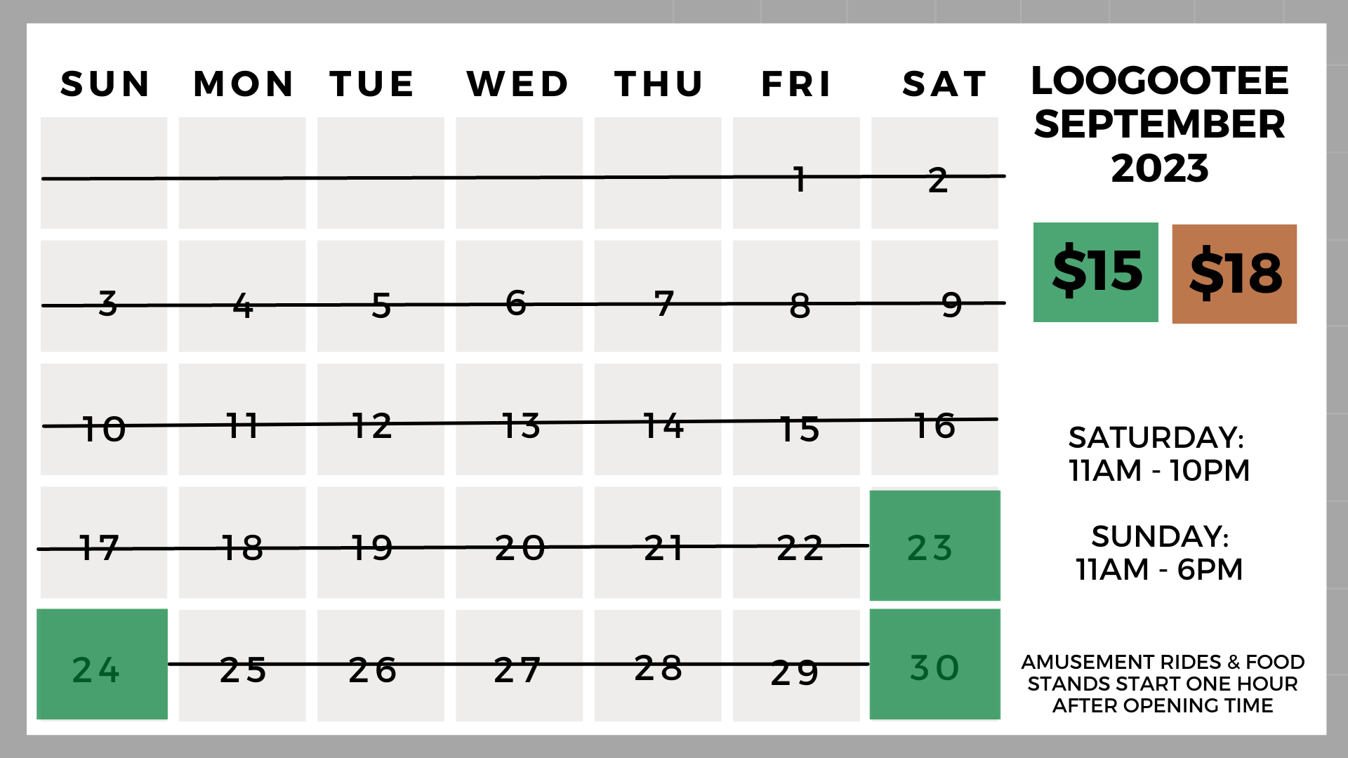 Lark Ranch — Loogootee Hours & Rates