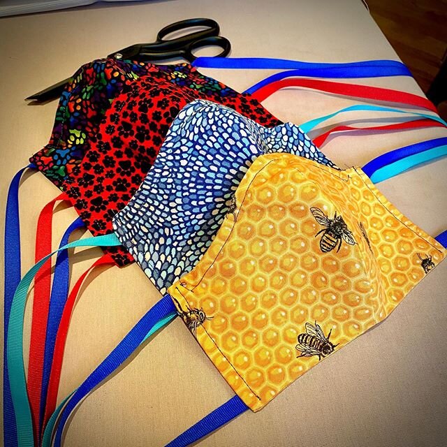 Picking #color for TIES might be my favorite step in #mask making 😷❤️💙💚 #coronavirus 🦠 #design