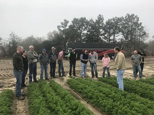 Carrots are a part of an 8-crop rotation, that includes corn and soybeans. 