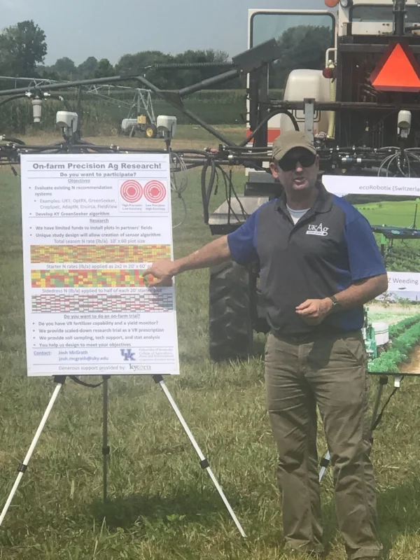 Josh McGrath discusses on-farm precision ag research. 