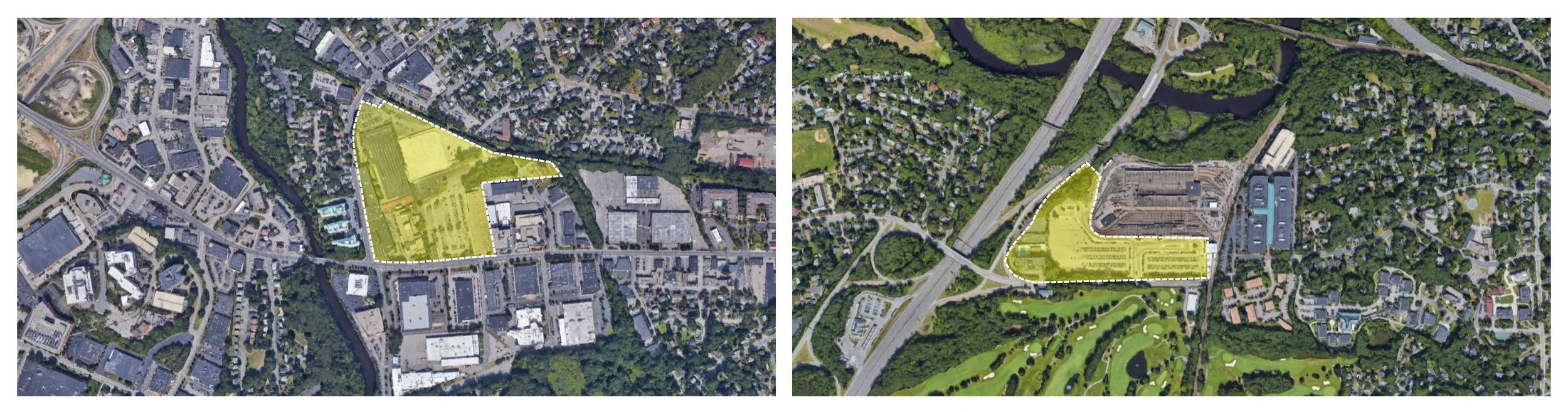 Northland Site along the Needham Street Corridor + Riverside Station Site adjacent to Route 128