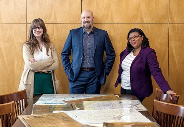 Meet the architects of Memphis 3.0: (from l to r) Lauren Kennedy, John Paul Shaffer, and Ashley Cash are pooling city resources to design a plan for a better Memphis.