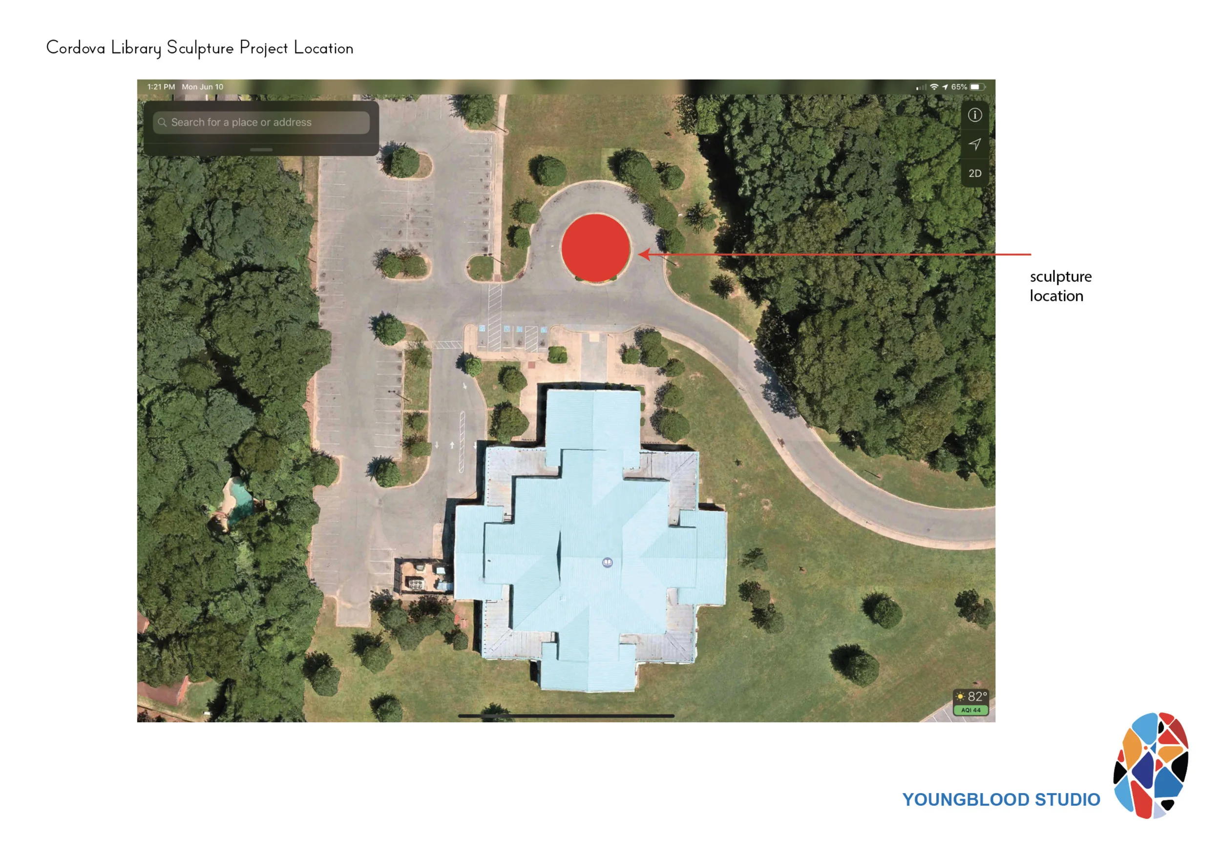 Location of proposed sculpture