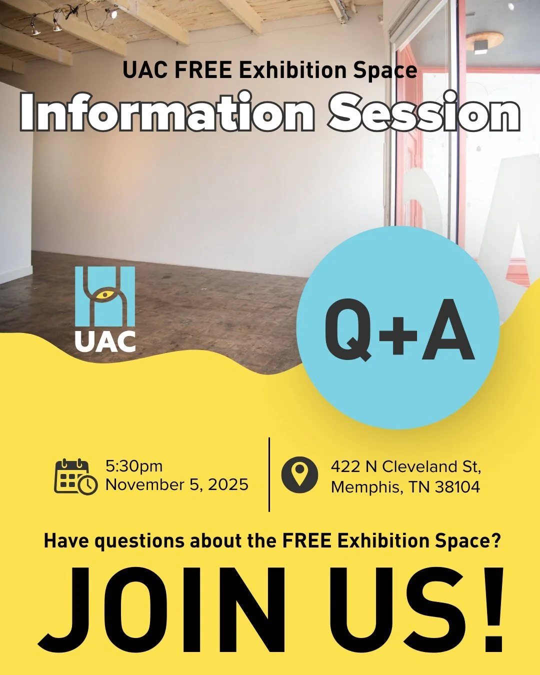 Join us for our Info Session for our Exhibition Space Call to Artists! 

Are you an artist looking for a new way to display your work for FREE? This artist is for YOU! 

Our info session will allow you to learn more about the application process whil