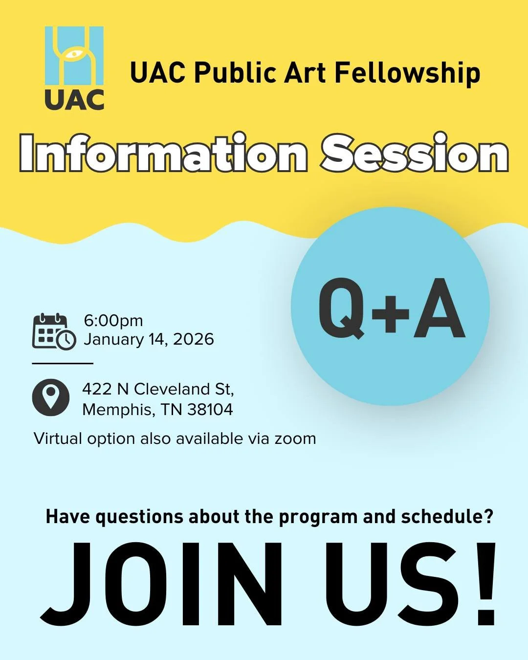 Interested in creating your first permanent public sculpture in Memphis? Join us for an Info Session on the Public Art Fellowship Program to learn more about this city-funded opportunity, ask questions, and connect with the UrbanArt Commission team. 