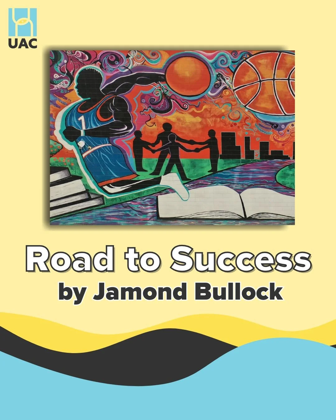 Road to Success was designed and fabricated by Jamond Bullock(AlivePaint) in 2013. The mural is located on one of the exterior walls at Bethel LaBelle Community Center. This project came to fruition through Jamond's participation in our first Distric