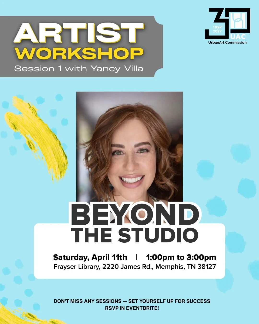 Your creative practice doesn&rsquo;t stop at the studio&mdash;and neither should your opportunities. 🎨 Join Yancy Villa for the Beyond the Studio workshop to explore pathways that support both your artistry and your income. Price to attend: FREE Whe