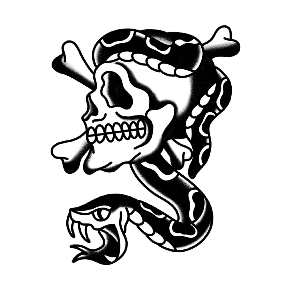 Snake and Skull $350 — Dean Kind, image size:1000x1000