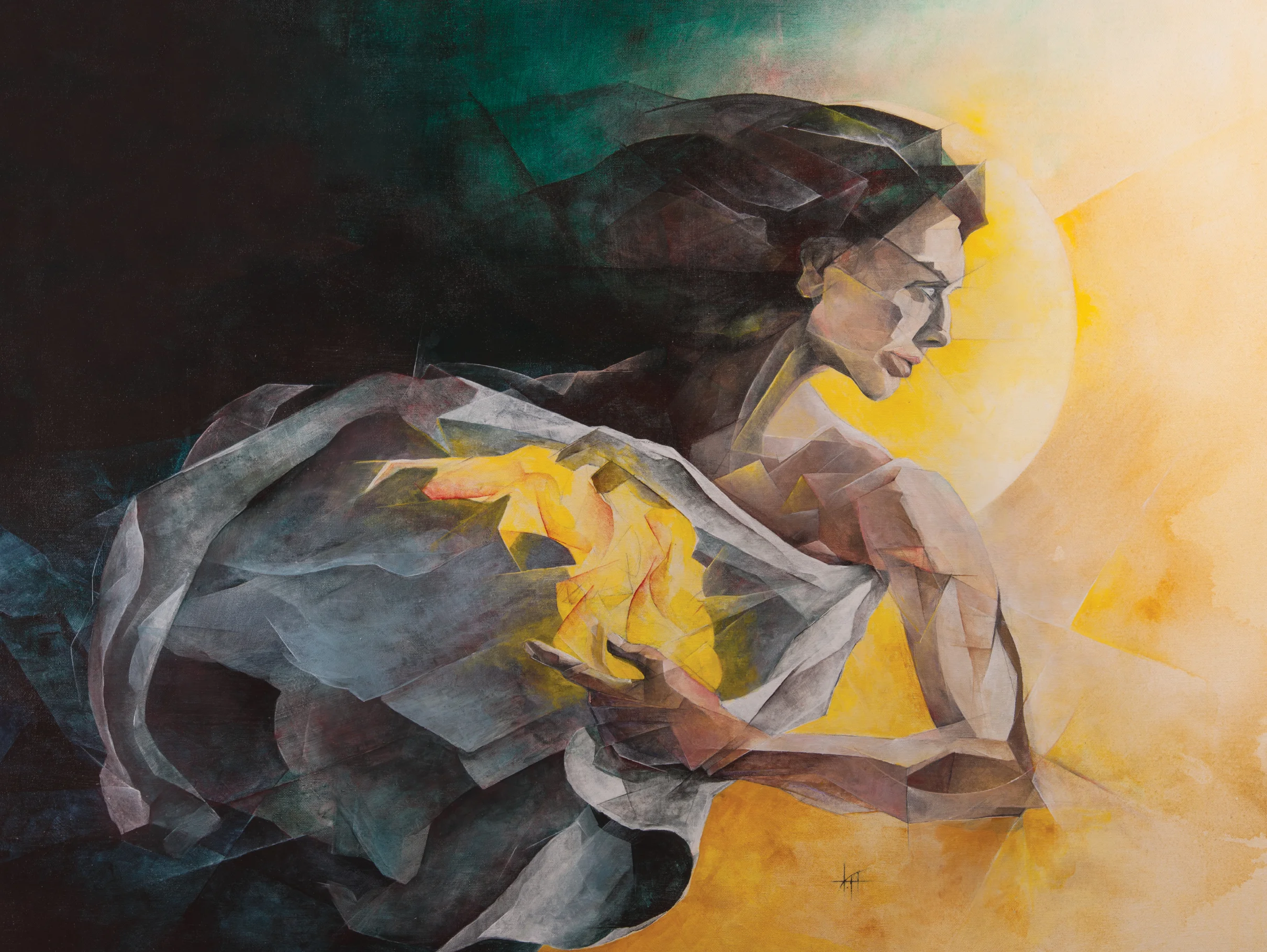 “Western Wind” Acrylics and graphite on canvas, 3’ x 4’ Kristopher Orr, 2018