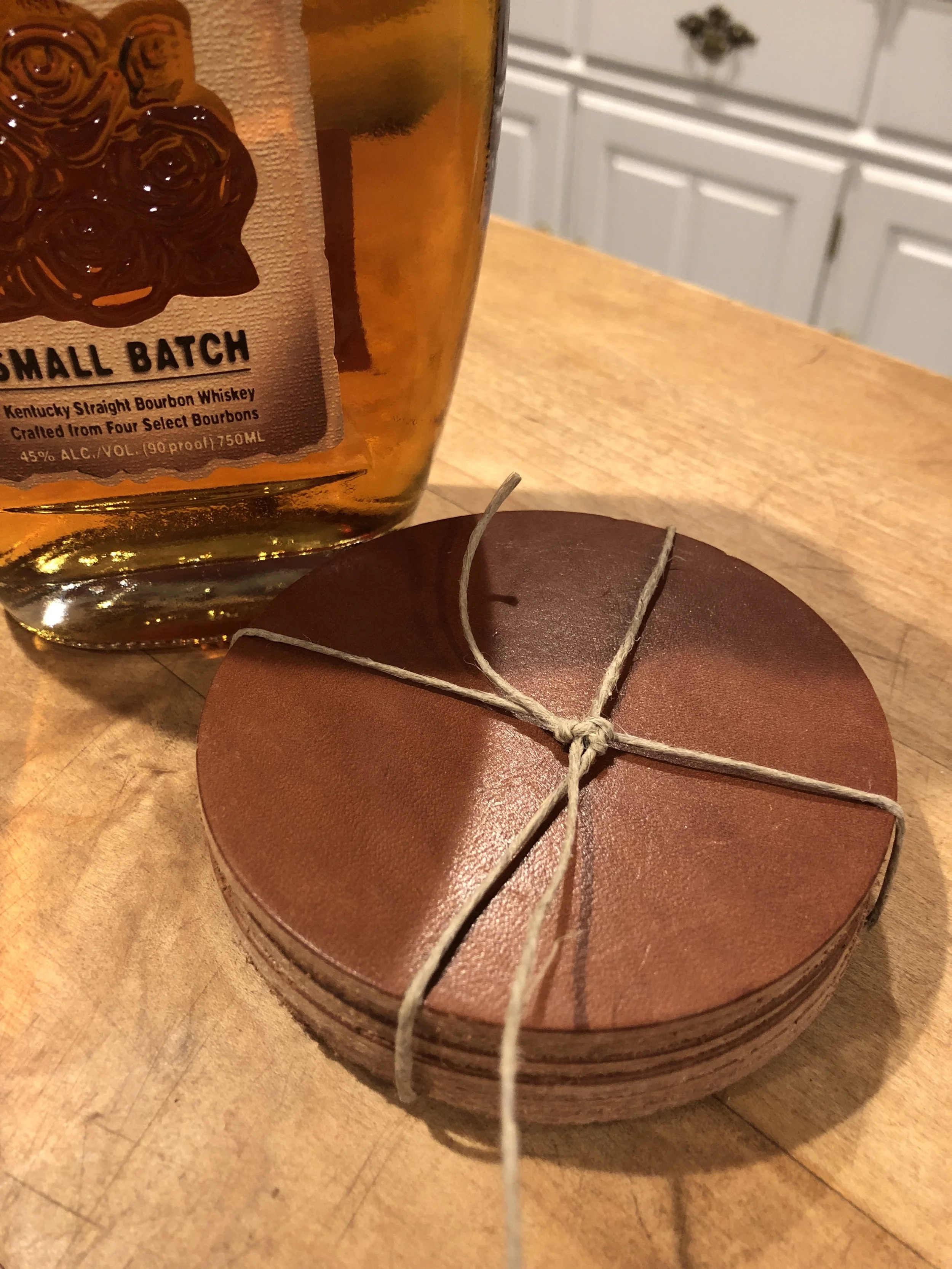 Coaster Set, Medium Brown