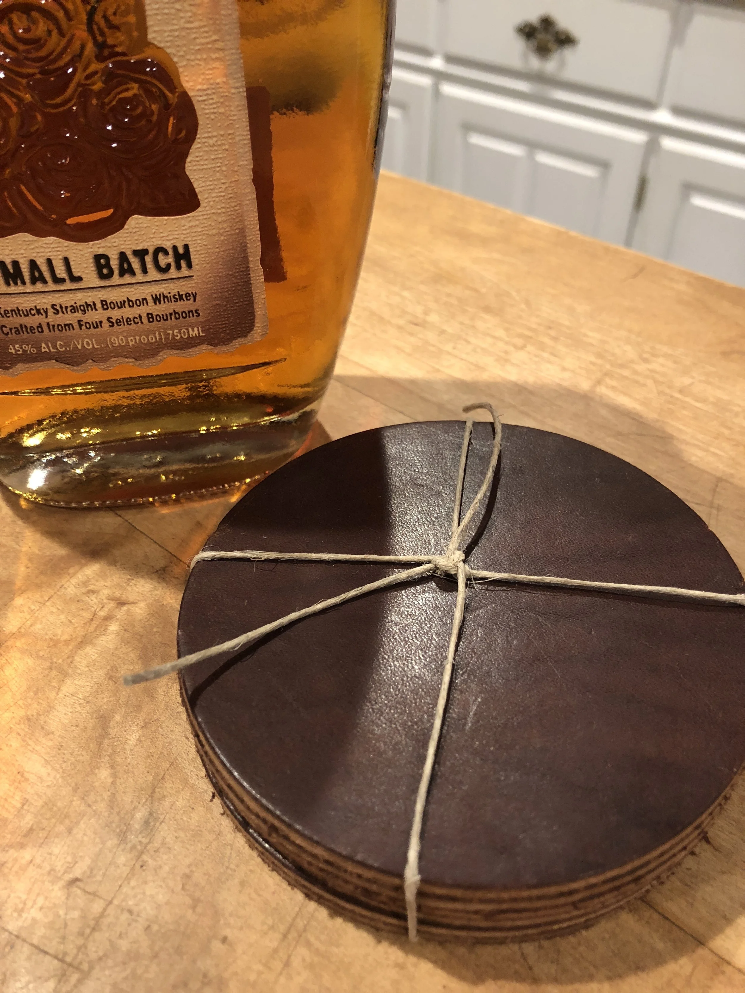 Coaster Set, Walnut Brown