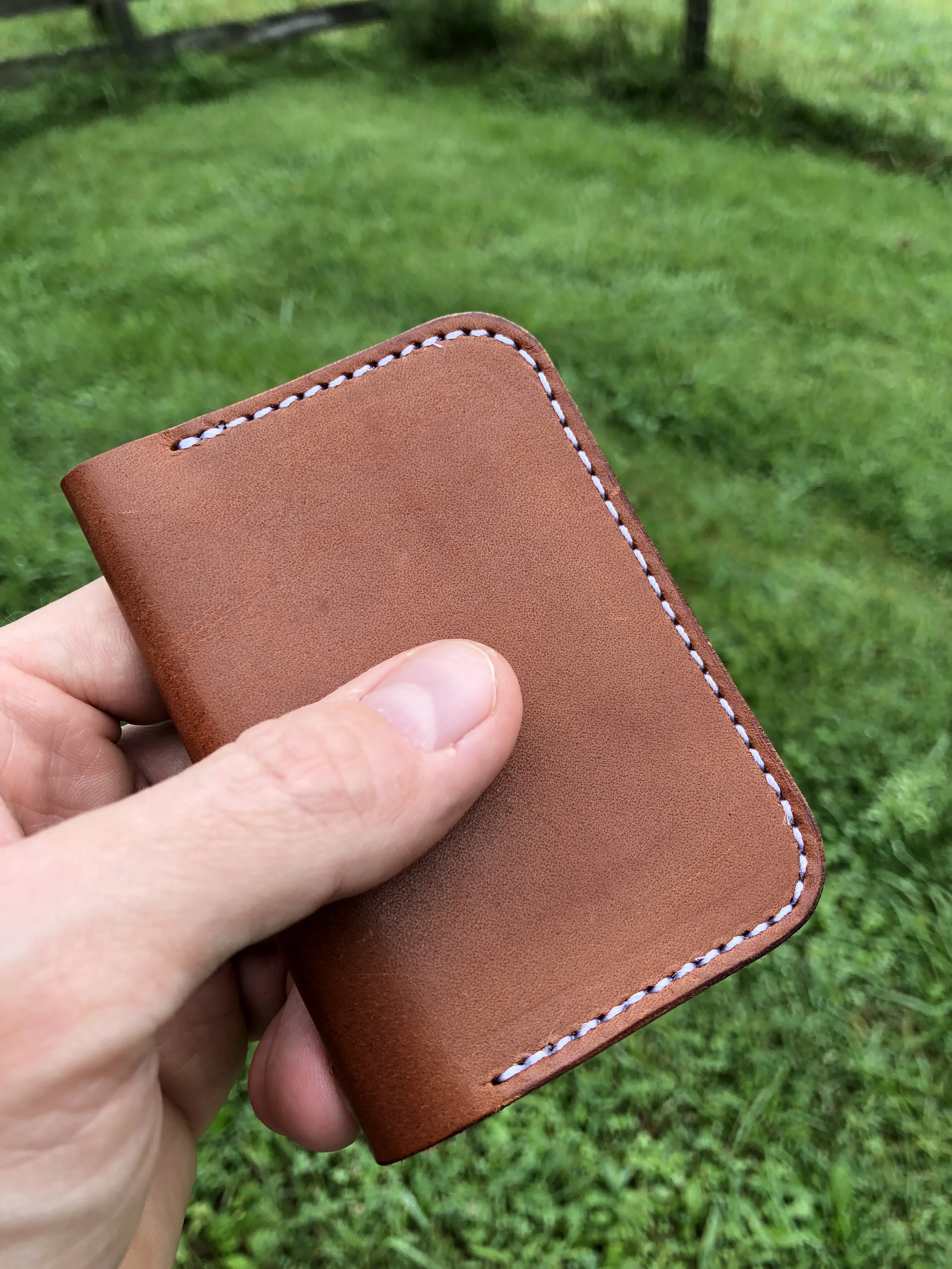 Folding Card Wallet, Medium Brown