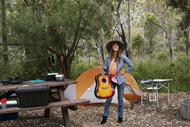 How perfect is my little set up? ❤️❤️❤️ Whenever I have down time in WA I pack up my tiny tent, camping gear, surfboards&nbsp;and guitar and go on a solo walkabout. This was around Christmas time. 
Does anyone else love camping alone? 
Strangers seem