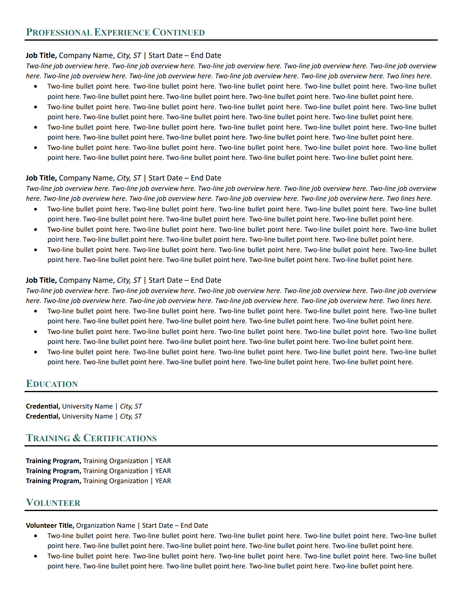 Resume Template 12 - Page 2.png