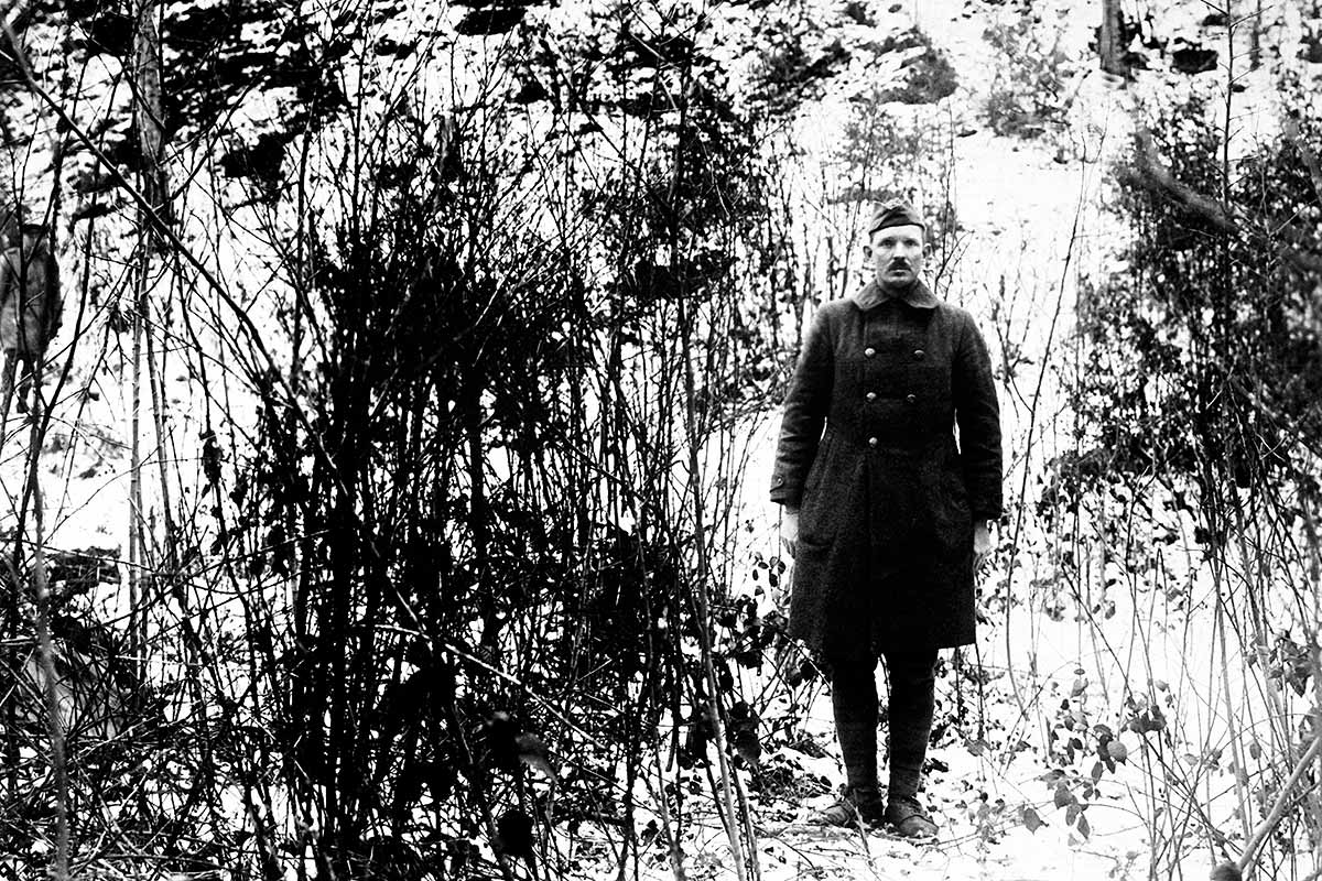 SGT. Alvin york revisiting the site of his actions following the armistice, november 1918
