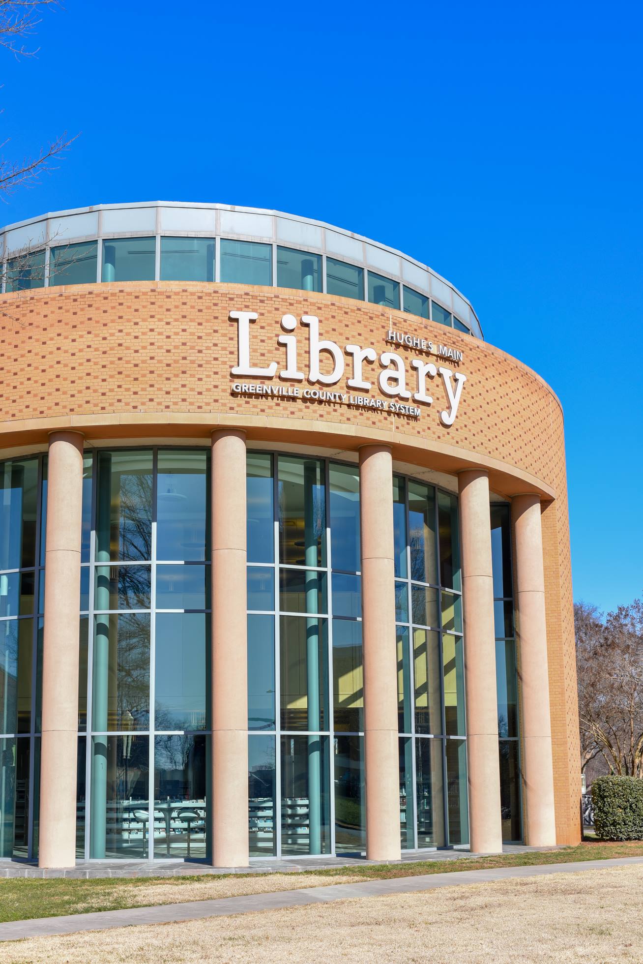  The Hughes Main Library in downtown Greenville 