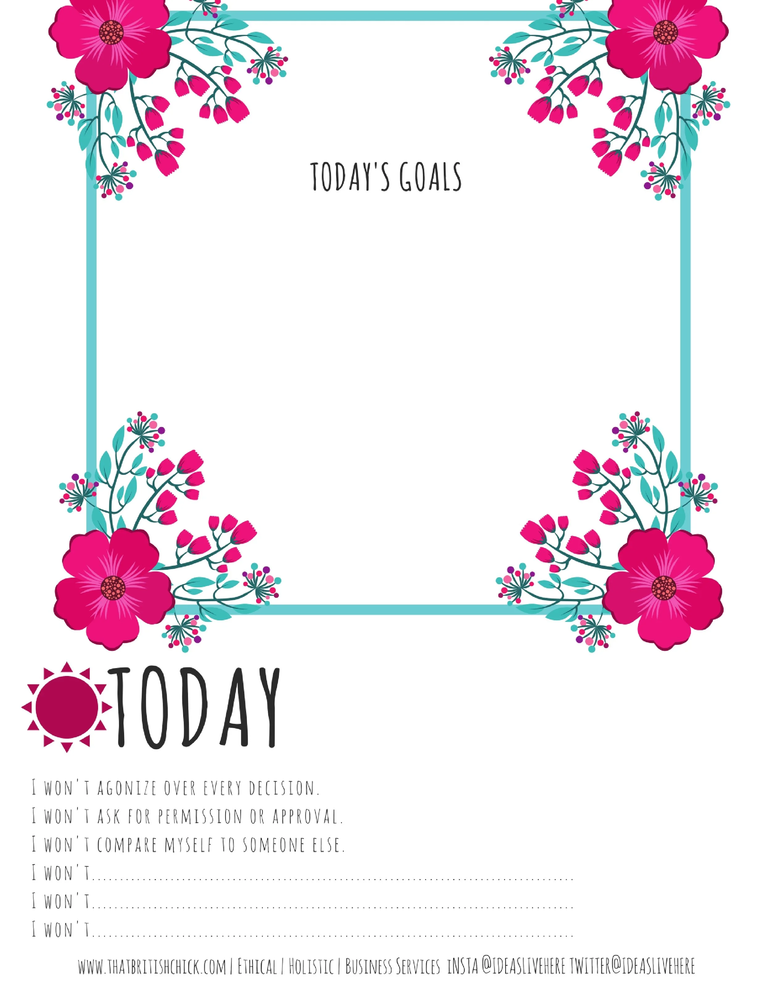 Goal Setting Paper - Free Download