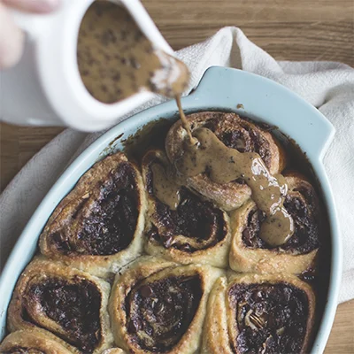 Mocha Cinnamon Rolls with Espresso Glaze