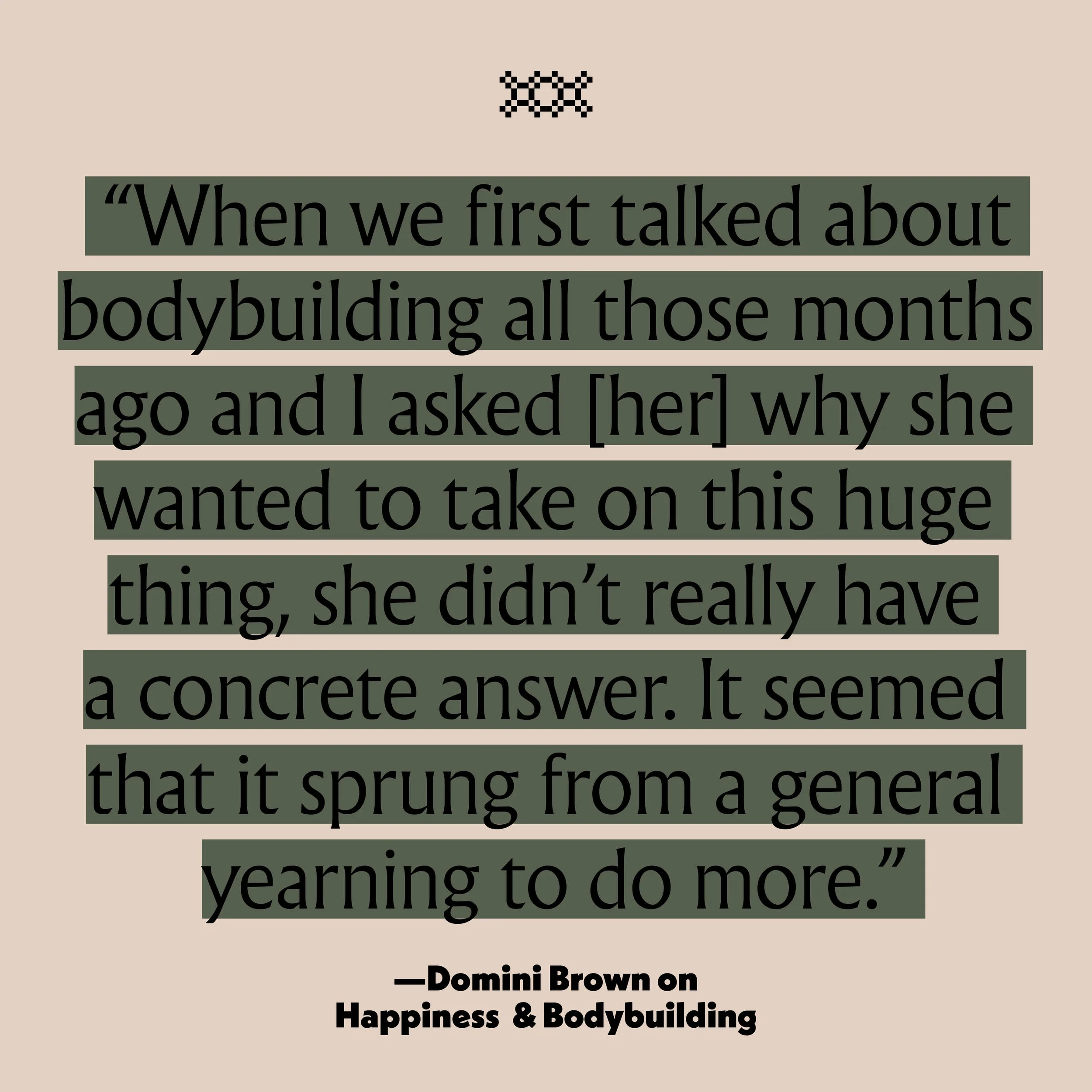 Domini Brown in the Curiosity Issue