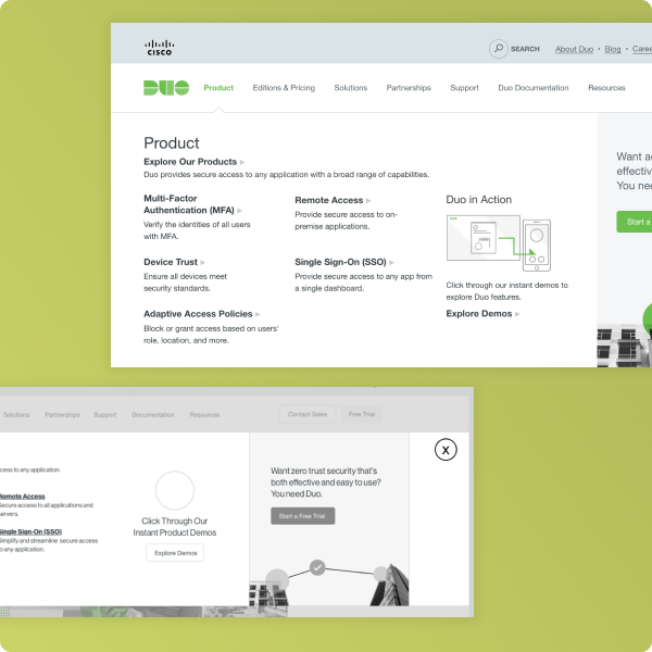 Duo Security Navigation Redesign
