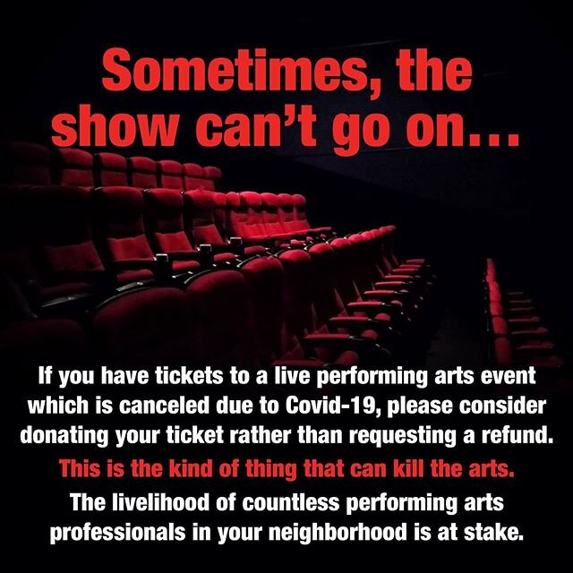 While we don&rsquo;t have any shows coming up until late April, we know that this is a devastating time for many of our friends and community that are finding themselves cancelling and/or postponing shows. Same goes for the many, many small businesse