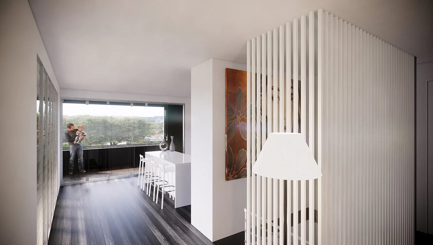 modernist kitchen from stairs.jpg