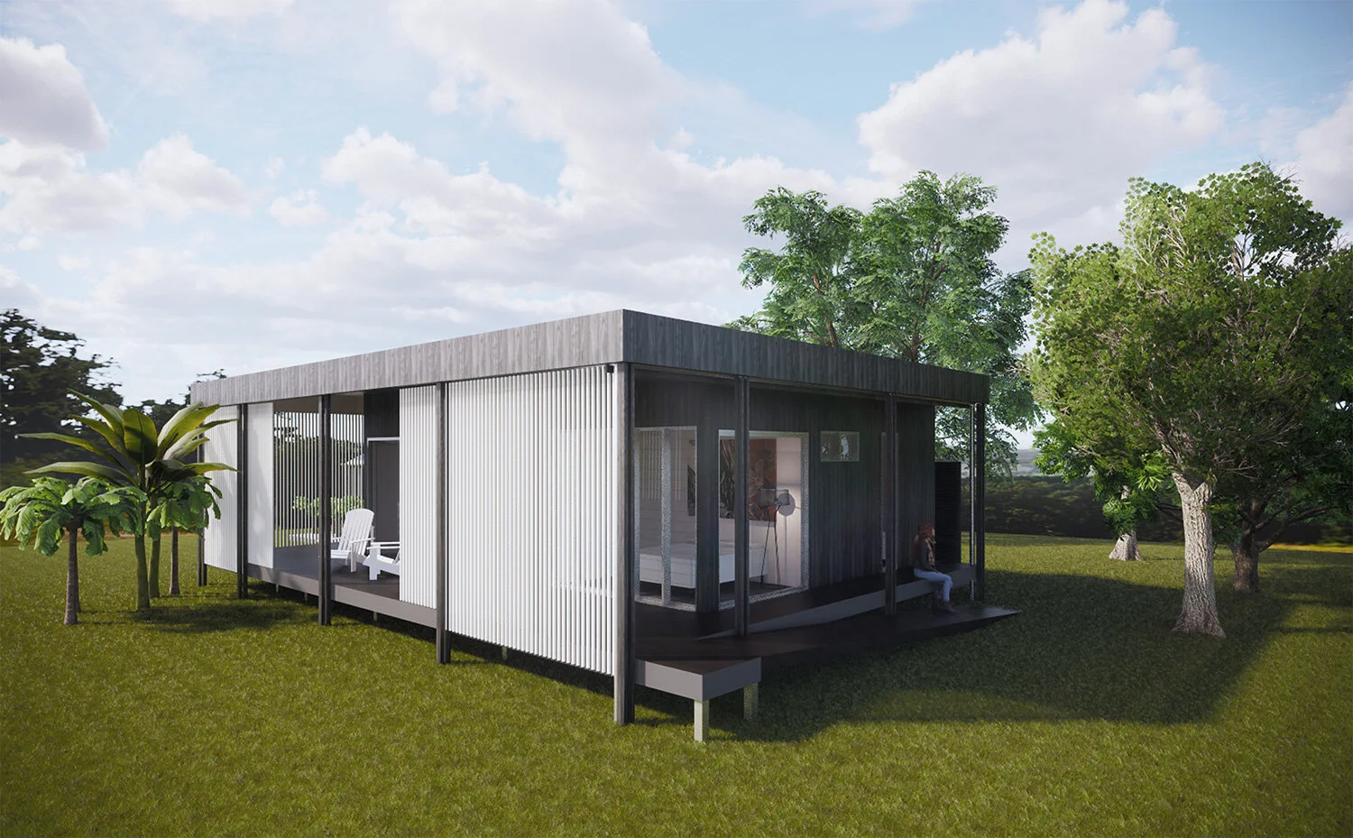 Pavilion Version Small dwelling (Noosa) 2 - Modernist Rear View.jpg