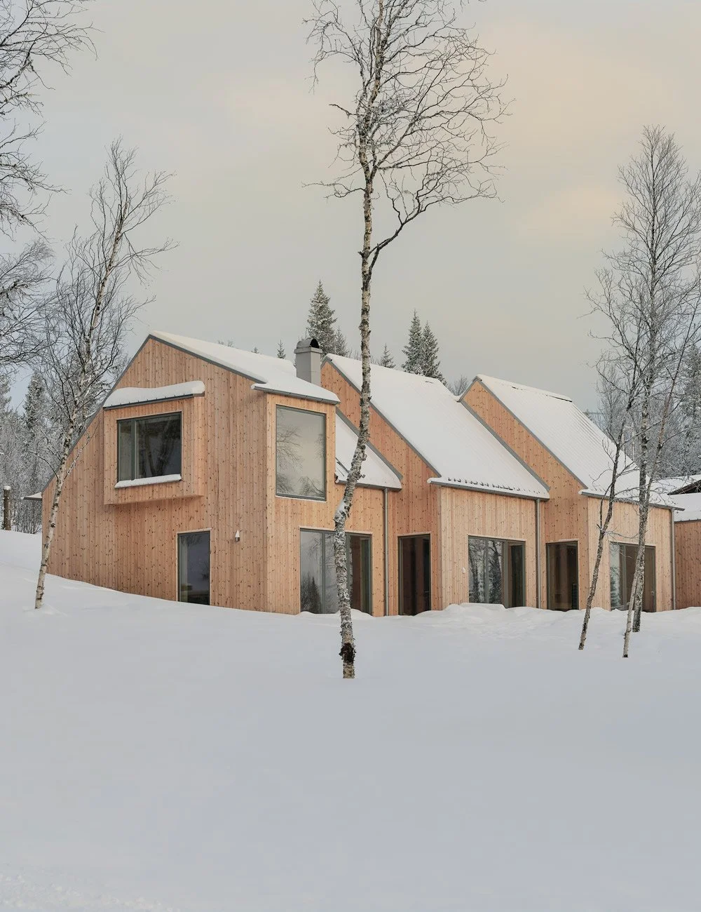 Det rustika träköket i Fjället Cabin