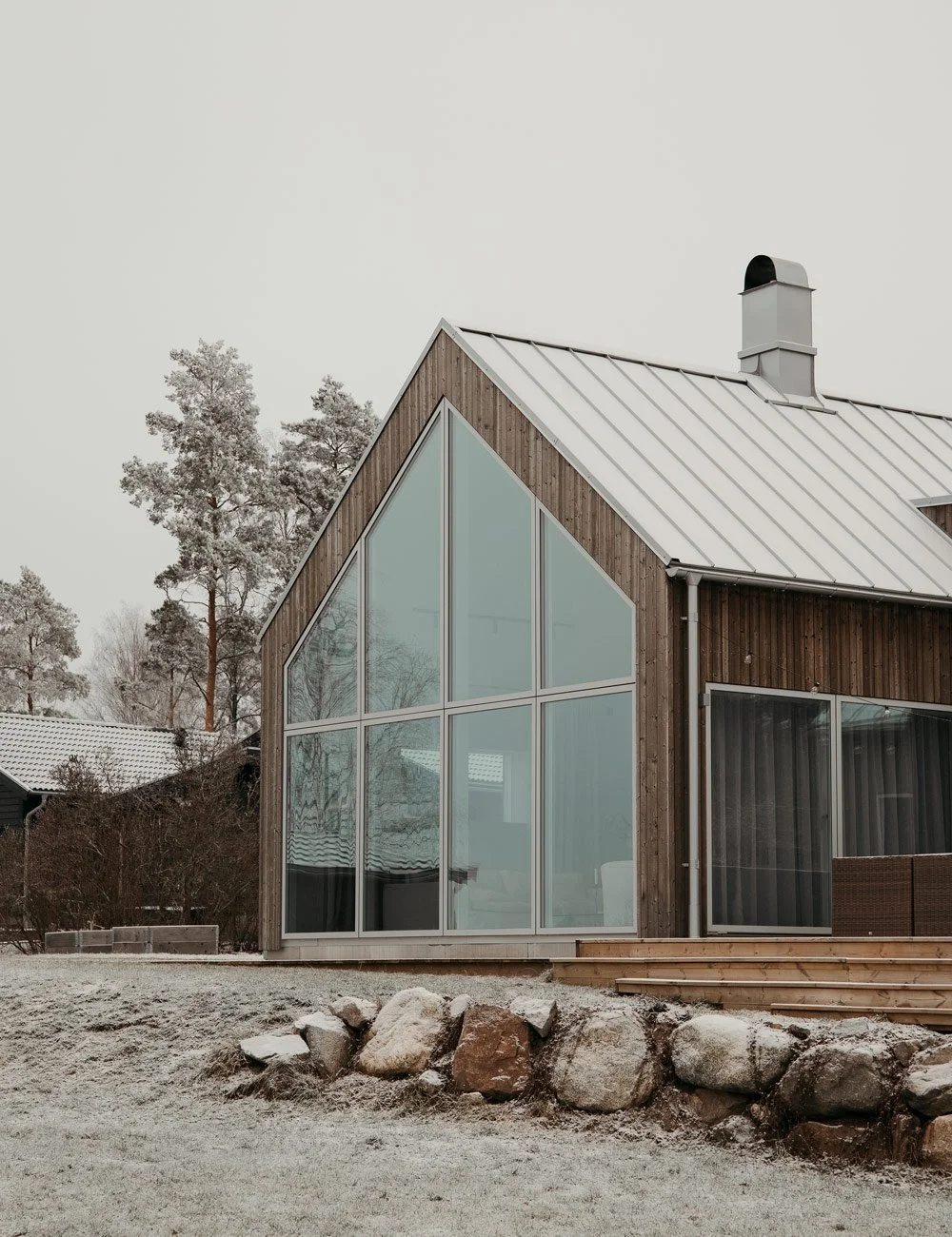 Stilrent träkök i ladhuset