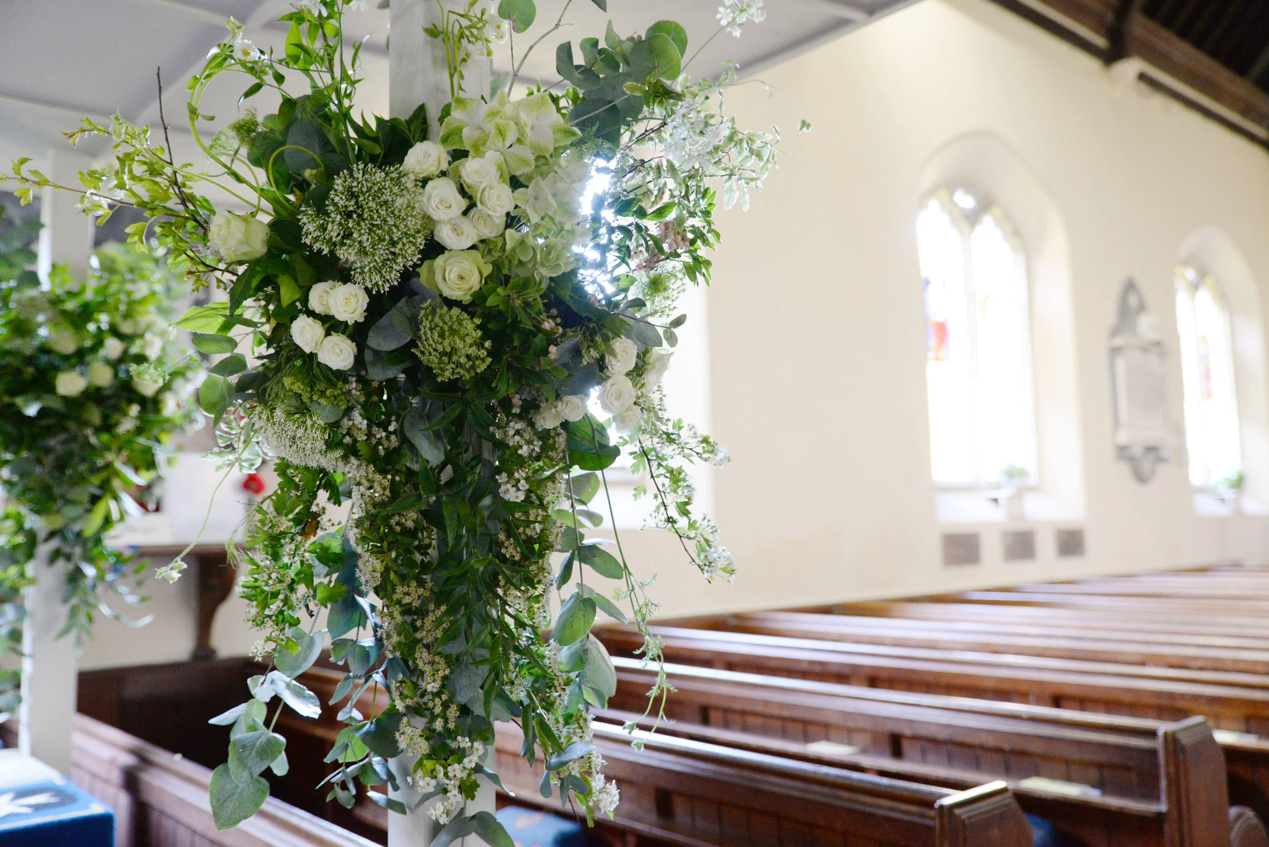 Floral church pillars